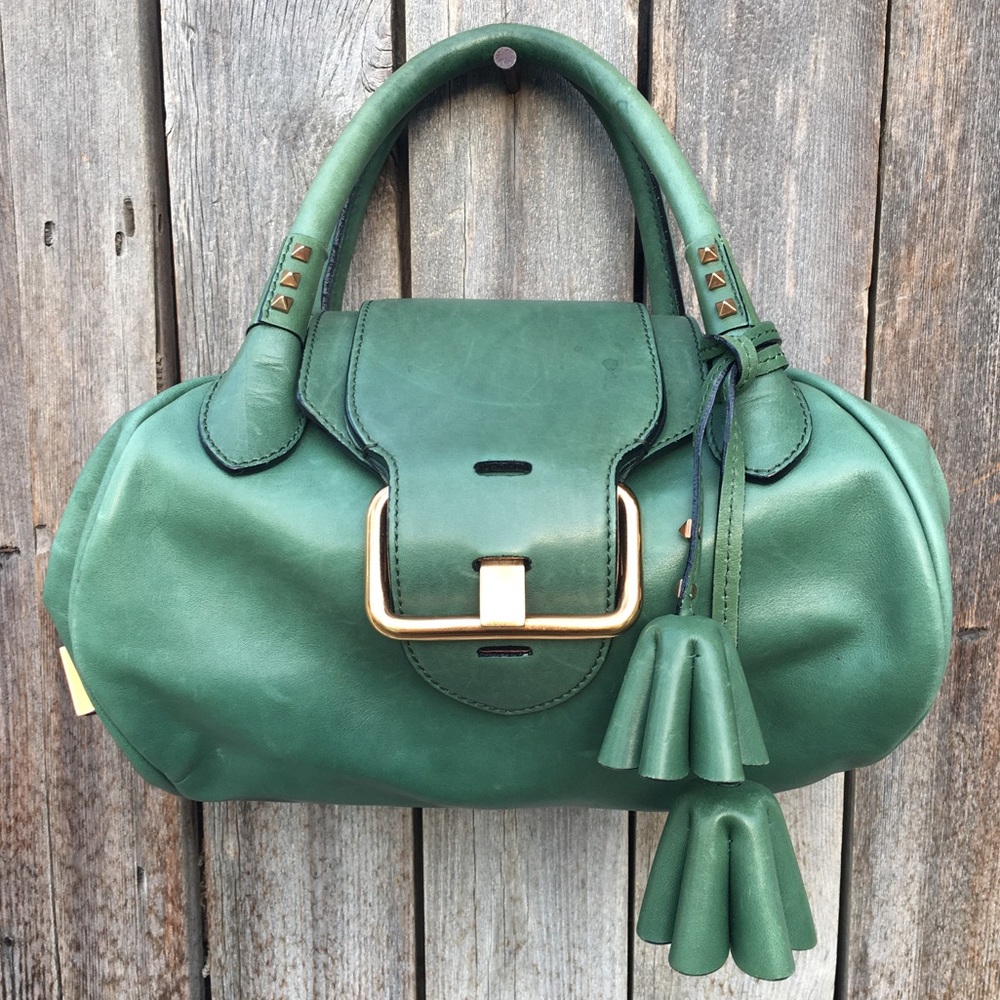 Marc Jacobs Mini Satchel Bag Leather Green